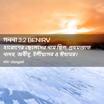 Picture 02 - গননা 3:2 BENIRV - হারোণের ছেলেদের - Bible Verse Picture