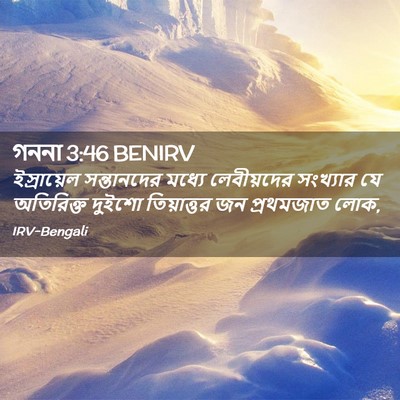 Picture 02 - গননা 3:46 BENIRV - ইস্রায়েল - Bible Verse Picture