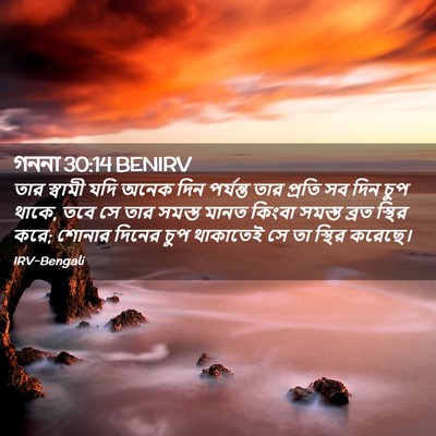 Picture 02 - গননা 30:14 BENIRV - তার স্বামী যদি - Bible Verse Picture