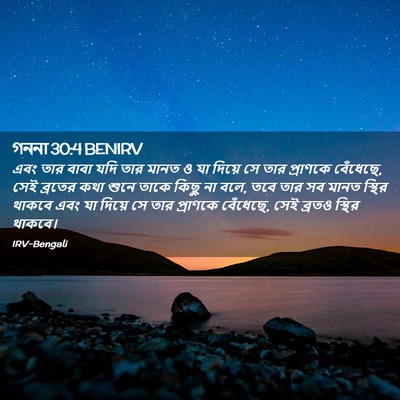 Picture 02 - গননা 30:4 BENIRV - এবং তার বাবা যদি - Bible Verse Picture