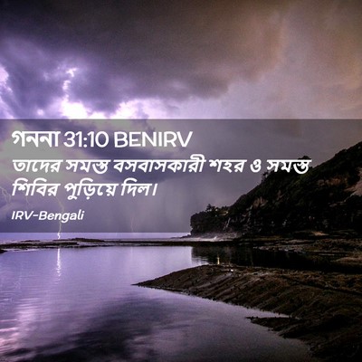 Picture 02 - গননা 31:10 BENIRV - তাদের সমস্ত - Bible Verse Picture