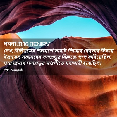 Picture 02 - গননা 31:16 BENIRV - দেখ, বিলিয়মের - Bible Verse Picture