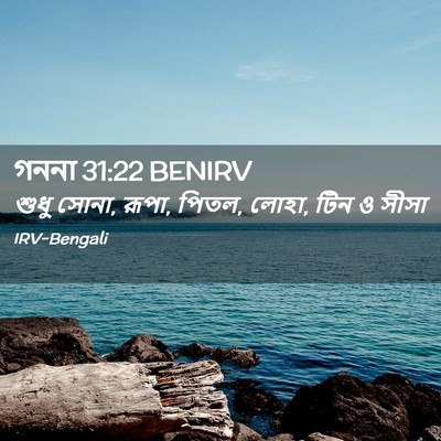 Picture 02 - গননা 31:22 BENIRV - শুধু সোনা, রূপা, - Bible Verse Picture