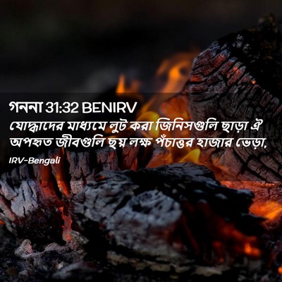 Picture 02 - গননা 31:32 BENIRV - যোদ্ধাদের মাধ্যমে - Bible Verse Picture