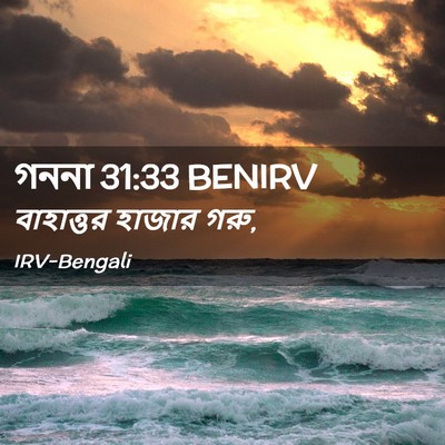 Picture 02 - গননা 31:33 BENIRV - বাহাত্তর হাজার - Bible Verse Picture