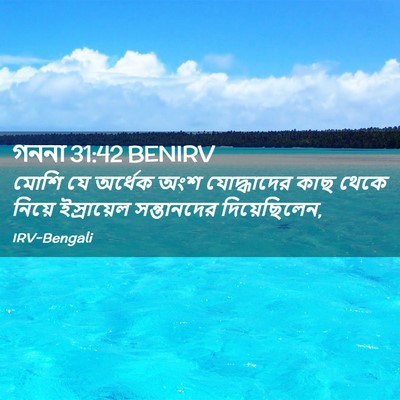 Picture 02 - গননা 31:42 BENIRV - মোশি যে অর্ধেক অংশ - Bible Verse Picture