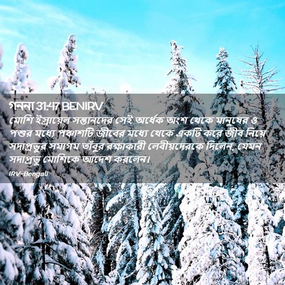 Picture 02 - গননা 31:47 BENIRV - মোশি ইস্রায়েল - Bible Verse Picture