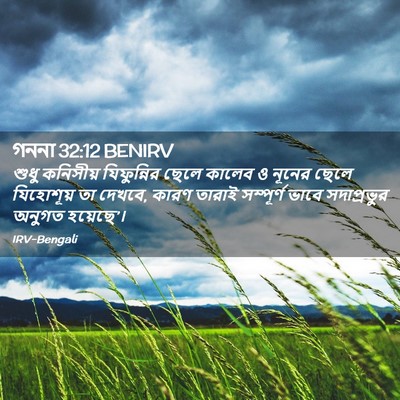 Picture 02 - গননা 32:12 BENIRV - শুধু কনিসীয় - Bible Verse Picture