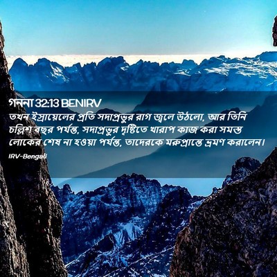 Picture 02 - গননা 32:13 BENIRV - তখন ইস্রায়েলের - Bible Verse Picture