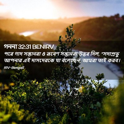 Picture 02 - গননা 32:31 BENIRV - পরে গাদ সন্তানরা ও - Bible Verse Picture