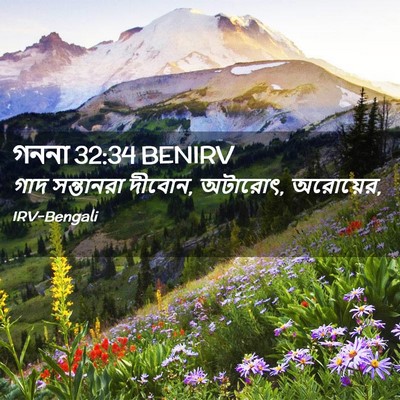 Picture 02 - গননা 32:34 BENIRV - গাদ সন্তানরা - Bible Verse Picture