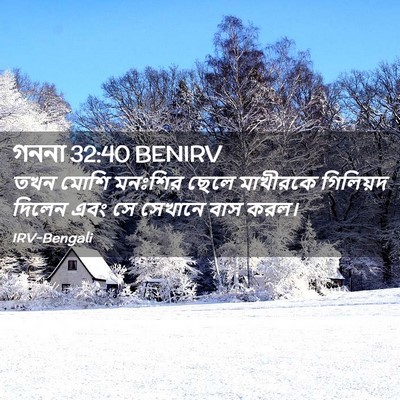 Picture 02 - গননা 32:40 BENIRV - তখন মোশি মনঃশির - Bible Verse Picture