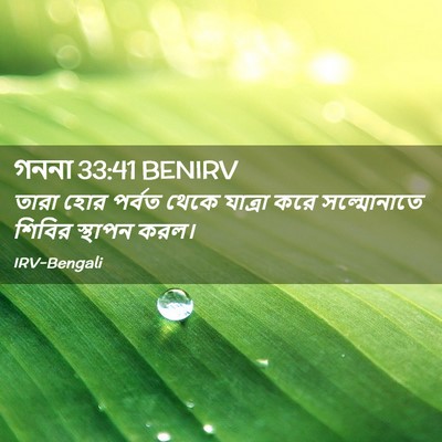 Picture 02 - গননা 33:41 BENIRV - তারা হোর পর্বত - Bible Verse Picture