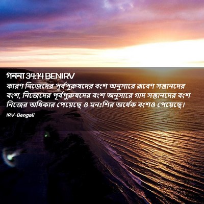 Picture 02 - গননা 34:14 BENIRV - কারণ নিজেদের - Bible Verse Picture