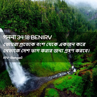 Picture 02 - গননা 34:18 BENIRV - তোমরা প্রত্যেক - Bible Verse Picture
