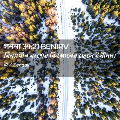 Picture 02 - গননা 34:21 BENIRV - বিন্যামীন বংশের - Bible Verse Picture