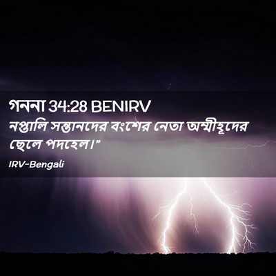 Picture 02 - গননা 34:28 BENIRV - নপ্তালি সন্তানদের - Bible Verse Picture