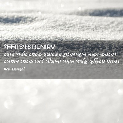 Picture 02 - গননা 34:8 BENIRV - হোর পর্বত থেকে - Bible Verse Picture