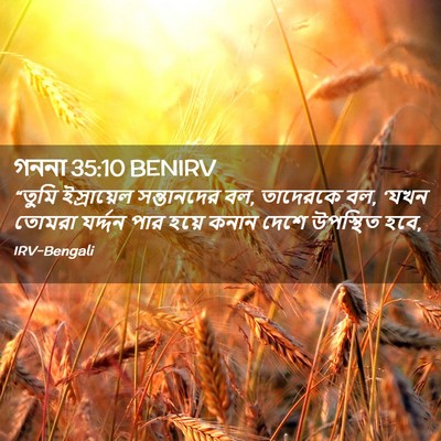 Picture 02 - গননা 35:10 BENIRV - “তুমি ইস্রায়েল - Bible Verse Picture