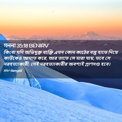 Picture 02 - গননা 35:18 BENIRV - কিংবা যদি - Bible Verse Picture