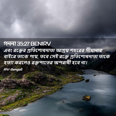 Picture 02 - গননা 35:27 BENIRV - এবং রক্তের - Bible Verse Picture