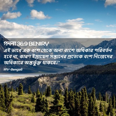 Picture 02 - গননা 36:9 BENIRV - এই ভাবে এক বংশ থেকে - Bible Verse Picture