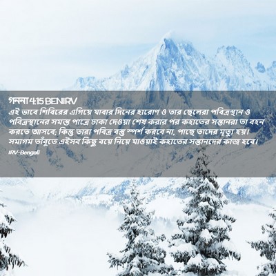 Picture 02 - গননা 4:15 BENIRV - এই ভাবে শিবিরের - Bible Verse Picture
