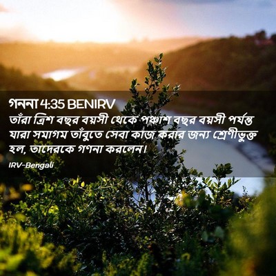 Picture 02 - গননা 4:35 BENIRV - তাঁরা ত্রিশ বছর - Bible Verse Picture