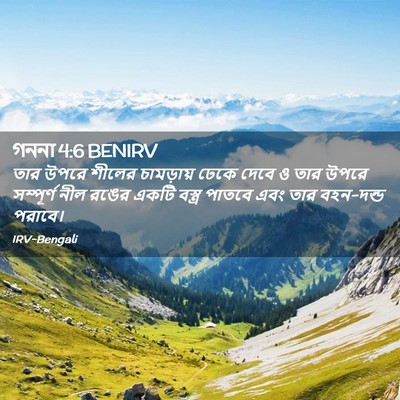 Picture 02 - গননা 4:6 BENIRV - তার উপরে শীলের - Bible Verse Picture