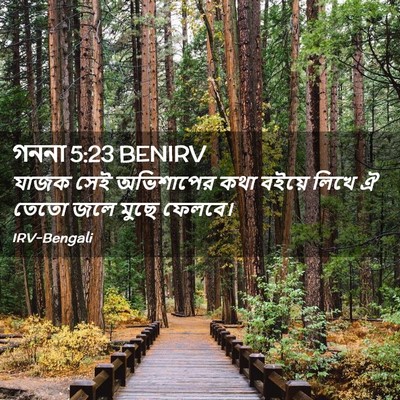 Picture 02 - গননা 5:23 BENIRV - যাজক সেই অভিশাপের - Bible Verse Picture