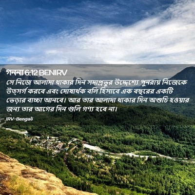 Picture 02 - গননা 6:12 BENIRV - সে নিজে আলাদা - Bible Verse Picture