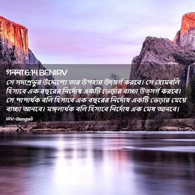 Picture 02 - গননা 6:14 BENIRV - সে সদাপ্রভুর - Bible Verse Picture