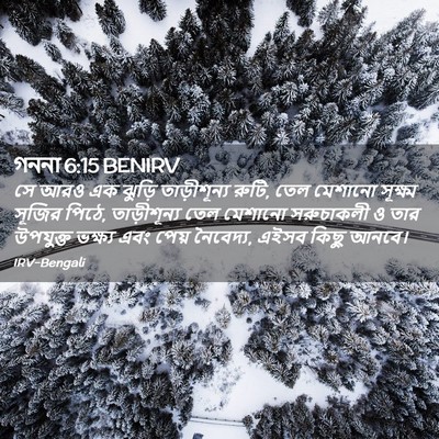 Picture 02 - গননা 6:15 BENIRV - সে আরও এক ঝুড়ি - Bible Verse Picture