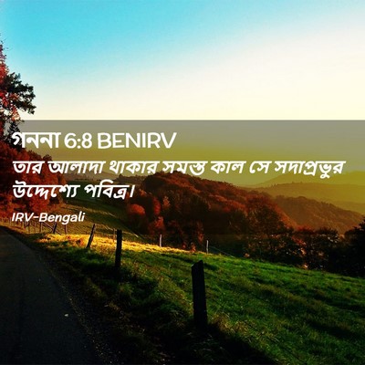 Picture 02 - গননা 6:8 BENIRV - তার আলাদা থাকার - Bible Verse Picture