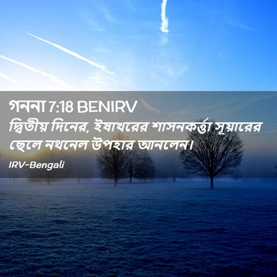 Picture 02 - গননা 7:18 BENIRV - দ্বিতীয় দিনের, - Bible Verse Picture