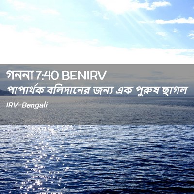 Picture 02 - গননা 7:40 BENIRV - পাপার্থক বলিদানের - Bible Verse Picture
