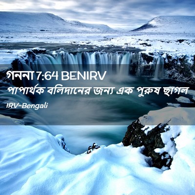 Picture 02 - গননা 7:64 BENIRV - পাপার্থক বলিদানের - Bible Verse Picture