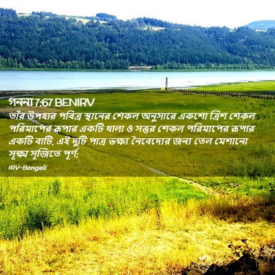 Picture 02 - গননা 7:67 BENIRV - তাঁর উপহার পবিত্র - Bible Verse Picture