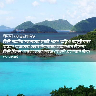 Picture 02 - গননা 7:8 BENIRV - তিনি মরারির - Bible Verse Picture