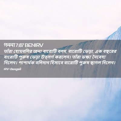 Picture 02 - গননা 7:87 BENIRV - তাঁরা হোমবলির - Bible Verse Picture