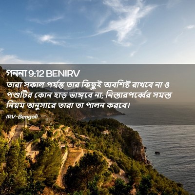 Picture 02 - গননা 9:12 BENIRV - তারা সকাল পর্যন্ত - Bible Verse Picture