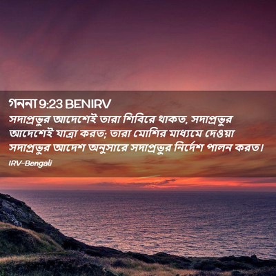 Picture 02 - গননা 9:23 BENIRV - সদাপ্রভুর আদেশেই - Bible Verse Picture