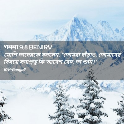 Picture 02 - গননা 9:8 BENIRV - মোশি তাদেরকে - Bible Verse Picture