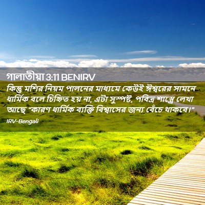 Picture 02 - গালাতীয়া 3:11 BENIRV - কিন্তু মশির নিয়ম - Bible Verse Picture
