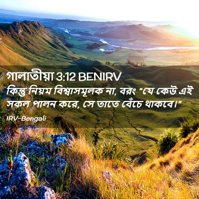 Picture 02 - গালাতীয়া 3:12 BENIRV - কিন্তু নিয়ম - Bible Verse Picture