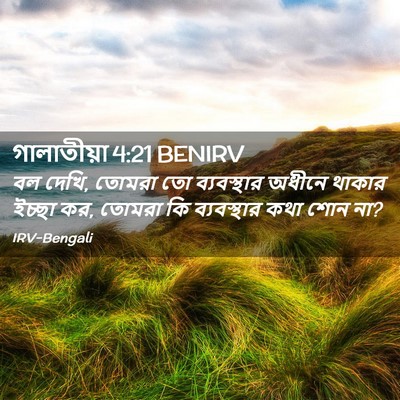 Picture 02 - গালাতীয়া 4:21 BENIRV - বল দেখি, তোমরা তো - Bible Verse Picture
