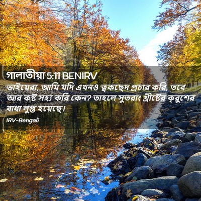 Picture 02 - গালাতীয়া 5:11 BENIRV - ভাইয়েরা, আমি যদি - Bible Verse Picture