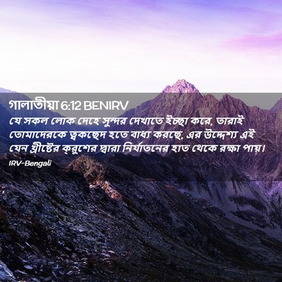 Picture 02 - গালাতীয়া 6:12 BENIRV - যে সকল লোক দেহে - Bible Verse Picture