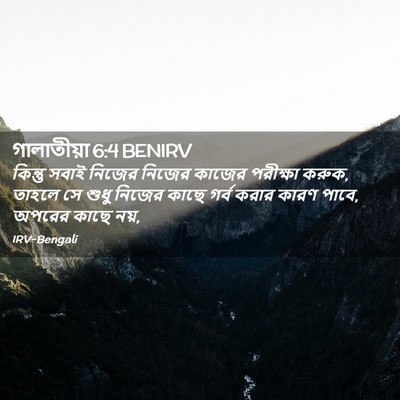 Picture 02 - গালাতীয়া 6:4 BENIRV - কিন্তু সবাই নিজের - Bible Verse Picture