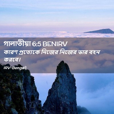 Picture 02 - গালাতীয়া 6:5 BENIRV - কারণ প্রত্যেকে - Bible Verse Picture
